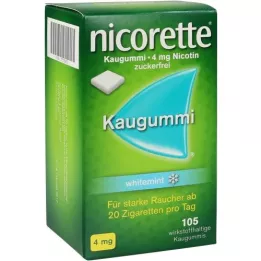 NICORETTE Purukumi 4 mg whitemint, 105 kpl