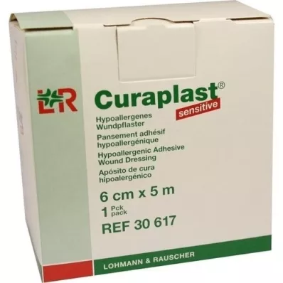 CURAPLAST Haavasidos, herkkä 6 cm x 5 m, 1 kpl