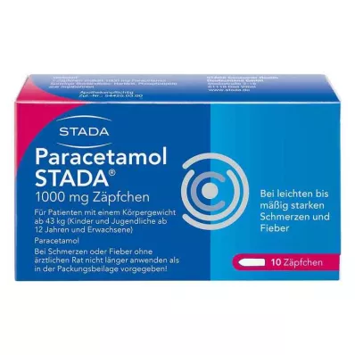 Paracetamol STADA® 1000 mg peräpuikot, 10 kpl Paracetamol STADA® 1000 mg peräpuikot, 10 kpl