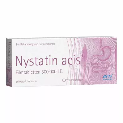 Nystatin acis kalvopäällysteiset tabletit, 20 kpl