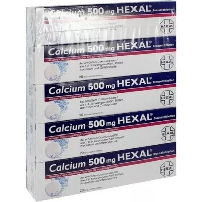 CALCIUM 500 HEXAL Poreilevia tabletteja, 100 kpl