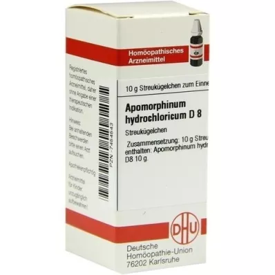 APOMORPHINUM HYDROCHLORICUM D 8 palloa, 10 g