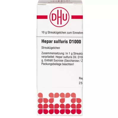 HEPAR SULFURIS D 1000 palloa, 10 g