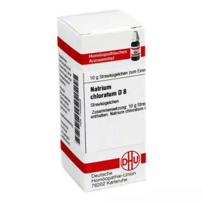NATRIUM CHLORATUM D 8 palloa, 10 g NATRIUM CHLORATUM D 8 palloa, 10 g