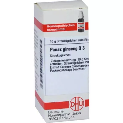 PANAX GINSENG D 3 palloa, 10 g