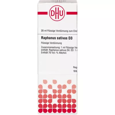 RAPHANUS SATIVUS D 3 Laimennus, 20 ml