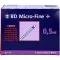 BD MICRO-FINE+ Insuliinipr.0,5 ml U100 8 mm, 100X0,5 ml