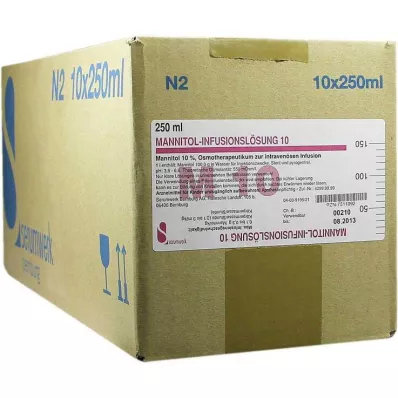 Mannitoli-infuusioliuos 10, 10X250 ml