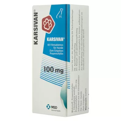 KARSIVAN 100 kalvopäällysteistä tablettia koirille, 60 kpl