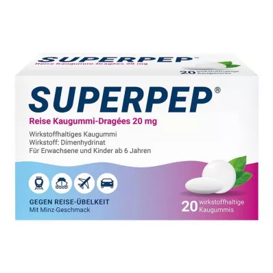 SUPERPEP Matkapurukumipastillit 20 mg, 20 kpl SUPERPEP Matkapurukumipastillit 20 mg, 20 kpl