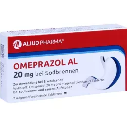 OMEPRAZOL AL 20 mg b.Sodbr.mahamehutabletit, 7 kpl