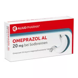 OMEPRAZOL AL 20 mg närästykseen, 7 tuntia