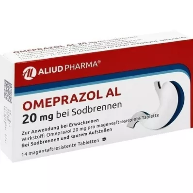 OMEPRAZOL AL 20 mg b.Sodbr.mahamehutabletit, 14 kpl