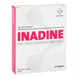 INADINE Voideharso w. PVP Jod. 5x5cm, 25 kpl