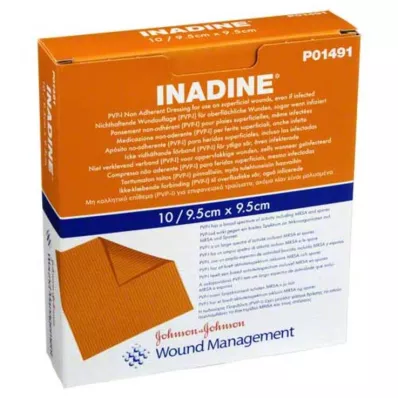 INADINE Voideharso w. PVP Jod. 9.5x9.5cm, 10 kpl