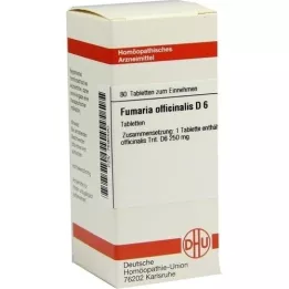 FUMARIA OFFICINALIS D 6 tablettia, 80 kpl