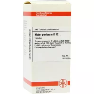 MATER PERLARUM D 12 tablettia, 200 kpl MATER PERLARUM D 12 tablettia, 200 kpl