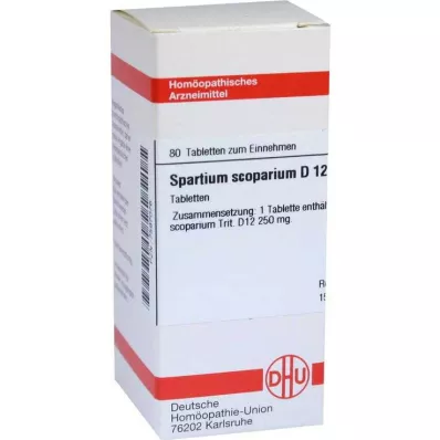 SPARTIUM SCOPARIUM D 12 tablettia, 80 kpl SPARTIUM SCOPARIUM D 12 tablettia, 80 kpl