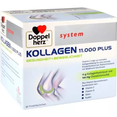 DOPPELHERZ Kollageeni 11,000 Plus -järjestelmän ampullit, 30X25 ml