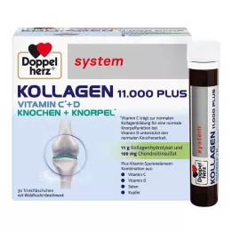 DOPPELHERZ Kollageeni 11,000 Plus -järjestelmän ampullit, 30X25 ml