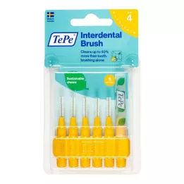 TEPE Interdentaaliharja original 0.7mm ISO 4 keltaista, 6 kpl