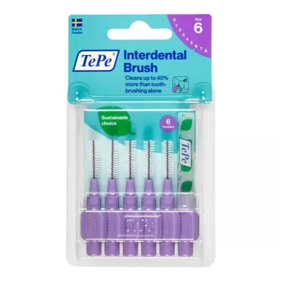 Tepe hammasväliharja 1,1mm violetti, 6 kpl Tepe hammasväliharja 1,1mm violetti, 6 kpl