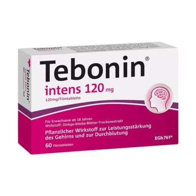 Tebonin intens 120 mg kalvopäällysteiset tabletit, 60 kpl Tebonin intens 120 mg kalvopäällysteiset tabletit, 60 kpl