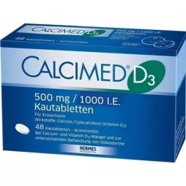 CALCIMED D3 500 mg/1000 I.U. purutabletit, 48 kpl