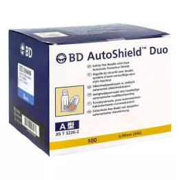 BD AUTOSHIELD Duo-turvakynäneulat 8 mm, 100 kpl