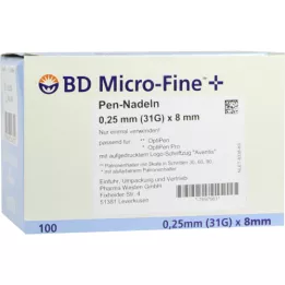 BD MICRO-FINE+ 8 kynäneulaa 0,25x8 mm, 100 kpl
