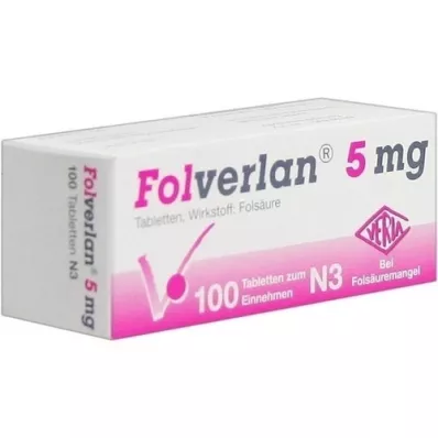 FOLVERLAN 5 mg tabletit, 100 kpl