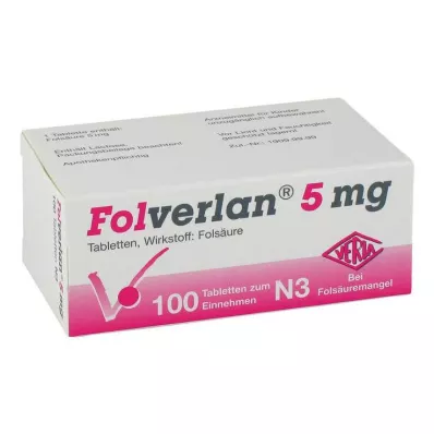 FOLVERLAN 5 mg tabletit, 100 kpl