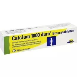 CALCIUM 1000 dura poreilevaa tablettia, 20 kpl