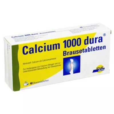 CALCIUM 1000 dura poreilevaa tablettia, 40 kpl