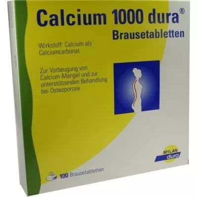 CALCIUM 1000 dura poreilevaa tablettia, 100 kpl