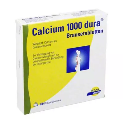 CALCIUM 1000 dura poreilevaa tablettia, 100 kpl