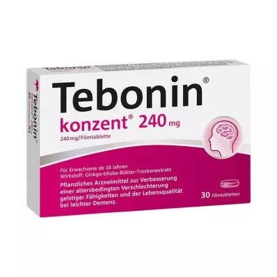 TEBONIN konzent 240 mg kalvopäällysteiset tabletit, 30 kpl TEBONIN konzent 240 mg kalvopäällysteiset tabletit, 30 kpl