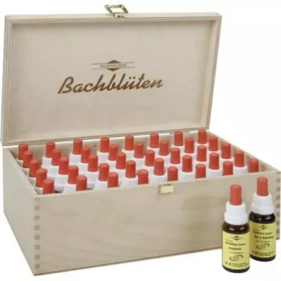 Alkuperäinen BACHBLÜTEN Murnauer Drops- setti puulaatikossa, 38X20 ml
