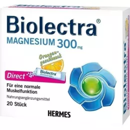 BIOLECTRA Magnesium 300 mg Suoraan appelsiinitikkuja, 20 kpl