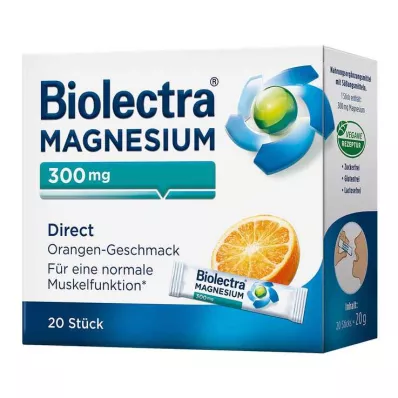 BIOLECTRA Magnesium 300 mg Suoraan appelsiinitikkuja, 20 kpl