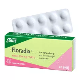 FLORADIX Rauta 100 mg forte kalvopäällysteiset tabletit, 20 kpl