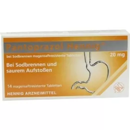 PANTOPRAZOL Hennig b.Sodbrennen 20 mg msr.Tabl., 14 kpl