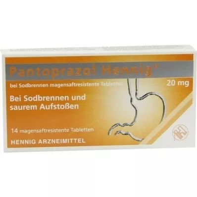 PANTOPRAZOL Hennig b.Sodbrennen 20 mg msr.Tabl., 14 kpl