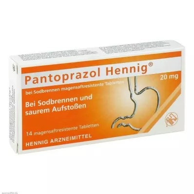 Pantoprazole Hennig b.Heartburn 20 mg enterotabletit, 14 kpl