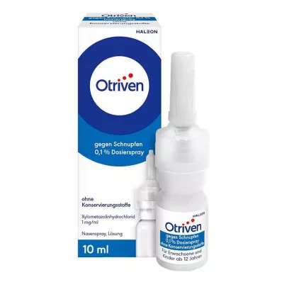 OTRIVEN 0,1 % annostelusuihke ilman säilöntäaineita, 10 ml