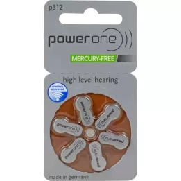 BATTERIEN Kuuntele PowerOne 312, 6 kpl