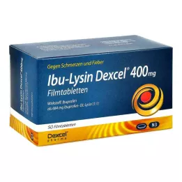 IBU-LYSIN Dexcel 400 mg kalvopäällysteiset tabletit, 50 kpl