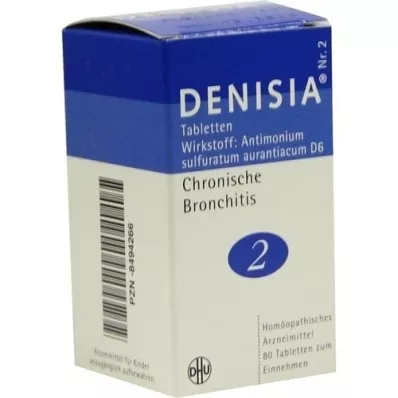 DENISIA 2 tablettia kroonista keuhkoputkentulehdusta varten, 80 kpl