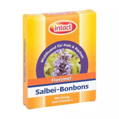FLORIMEL C-vitamiinia sisältäviä salvia-karkkeja, 50 g FLORIMEL C-vitamiinia sisältäviä salvia-karkkeja, 50 g