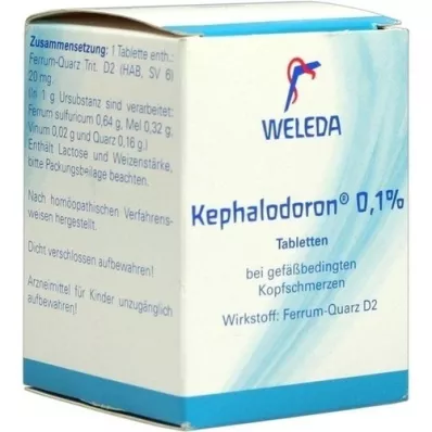 KEPHALODORON 0,1 % tabletit, 250 kpl